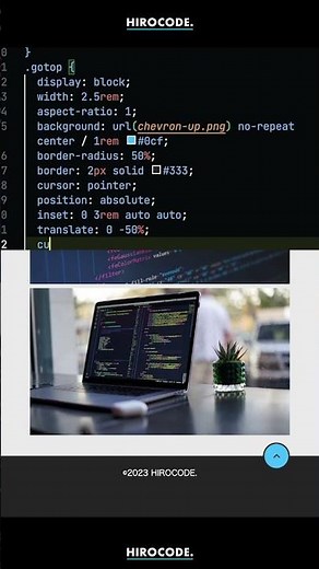 How to create a back-to-top button | HTML CSS #programming #vscode #htmlcss #coding #webdesigner ...
