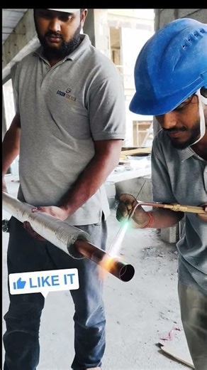 HVAC work short paping bringing #lifeisbutadream#hvaclife #viral #shortsfeed