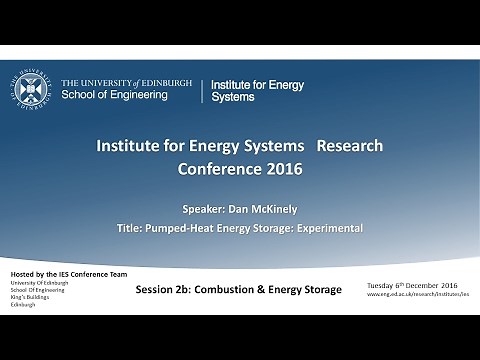 Pumped-Heat Energy Storage: Experimental - Dan McKinley