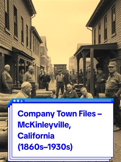 Company Town Files – McKinleyville, California (1860s–1930s) McKinleyville California history Pacific Lumber Company McKinleyville company town Redwood logging towns California company towns Company scrip system McKinleyville redwood forests Labor history California Industrial logging in California McKinleyville decline #CompanyTownFiles #truestory #tiktokhistory #workersrights #americanhistory