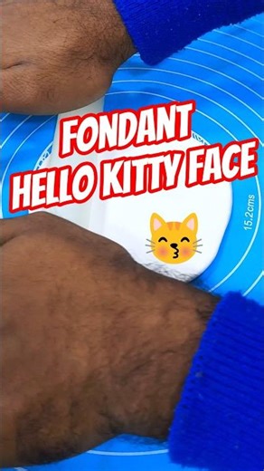 How to Make Fondant Hello Kitty Face 😽 #shorts #fondant