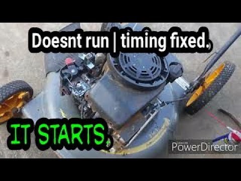Repairing Junk Lawn Mower | Timing fixed | It Works!
