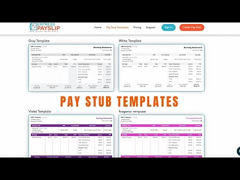 Best and FREE Sample Pay Stub Templates
