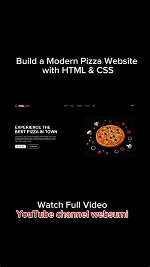 Build a Modern Pizza Website with HTML & CSS