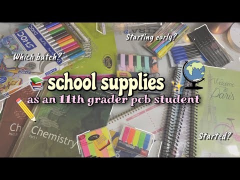 School supplies as an 11th grader PCB student📚|| buying books for class 11th ||