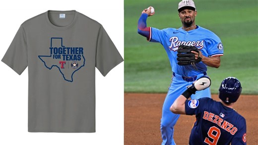 'Together for Texas': Rangers, Astros will wear t-shirt in support of flood victims