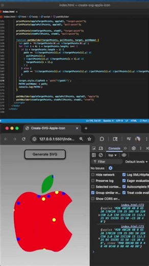 From Points to an SVG Apple 🍎 (Pure JS + SVG) #svg #frontend #html