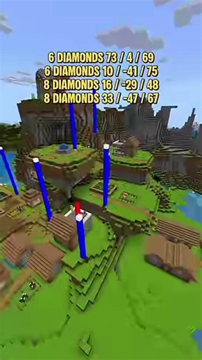 TOP 6 DIAMOND VILLAGE SEEDS IN MINECRAFT 😁😎😀😀😊#minecraft #shorts #trending #gaming #minecraftvideos