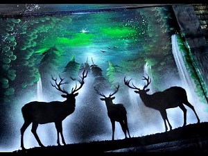 HOW TO PAINT DEER WITH SPRAY? SPRAY PAINT ART by Spray Art Eden スプレーペイントアートエデン