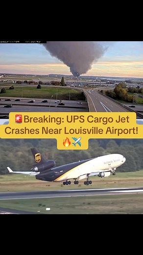 395K views · 980 reactions | A UPS cargo plane reportedly crashed near Louisville Muhammad Ali International Airport today, sending up a large plume of smoke. Emergency crews are on the scene, and injuries have been reported. Authorities are investigating, and the exact cause of the crash is not yet confirmed. #fypreelsシ゚viralシ #ukreels #usa_tiktok #facebookviral #facebookreel #goviralvideo #americana #louisville #planecrash #UPSplane | Above the clouds | Facebook
