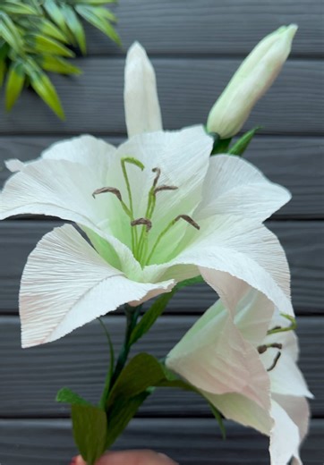Creative Flower Crepe Paper Lily DIY Craft Tutorial
