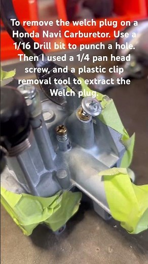 Honda Navi Carburetor Welch Plug Removal