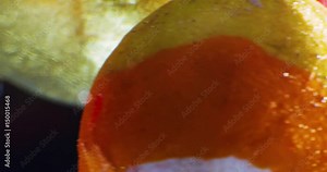 Abstract spherical models made of plasticine, immersed in liquid. Closeup. 4K. Camera RED. Stock Video