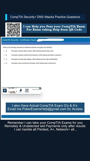 CompTIA Security DNS Attacks Practice Questions#CompTIASecurity#securityplus