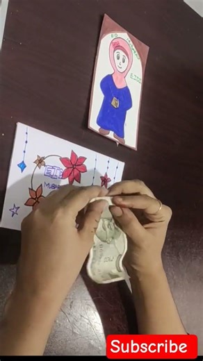 Eidi card#eidi holder#islamic craft#money card#eid #diy#eid mubarak#viral reel #short#art and craft💕