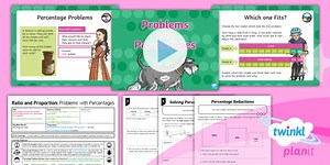 PlanIt Year 6 Ratio and Proportion Lesson Pack 15: Missing Values - Percentages