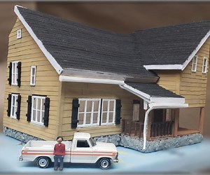 Scale Model House Smaller Than a Sheet of Paper