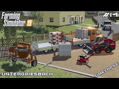 Rebuilding driveways & new crane | Lawn Care on Untergriesbach | Farming Simulator 19 | Episode 14