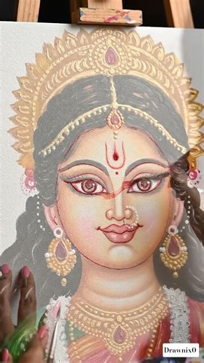 how to paint maa Durga ✨🎨 #painting #song #shorts #viral