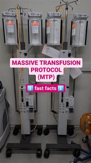Sarah Vance | ICU Nurse Education on Instagram: "📌ICU Nurses - Save this post for a quick reference on Massive Transfusion Protocol (MTP). 👉🏼 MTP involves the rapid administration of large amounts of blood products in a balanced approach for patients in hemorrhagic shock, typically using a rapid infuser. 🎯 The goal of MTP is to interrupt the interactions of acidosis, coagulopathy, and hypothermia while halting oxygen dept. 🔐 There are some KEY words to understand: ⚖️ Balanced approach: Fixe