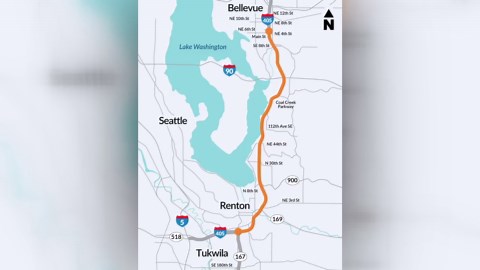 NB I-405 closed between Bellevue, Renton through Monday