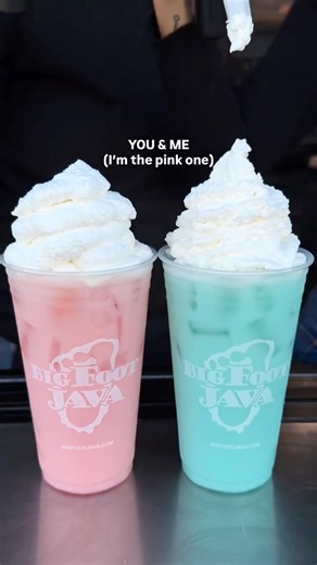 BigFoot Java on Instagram: "Share w/ your blue! 💌 🩷Guava Strawberry Red Bull topped w/ cream & whip 💙Blue raspberry Pineapple Red Bull topped w/ cream & whip . #bigfootjava #bigfootjavacoffee #redbull #redbullspritzer #redbullitaliansoda #coffeestand #coffeeshop #washington #pnwcoffee #drivethrucoffee #pnw #auburn #puyallup #coffee #tacoma #seatac #kent #renton #seattle #burien #edmonds #issaquah #federalway #tahoma #spanaway #southhill #everett #icedcoffee #matcha"