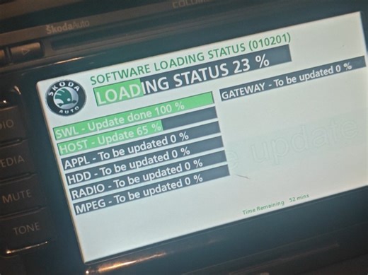 斯柯达昊锐安装rns510，固件升级为1580版本