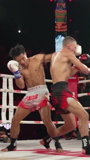 Spinning elbow knockout from Egor Bikrev 😳🌪️💥 #muaythai #knockout
