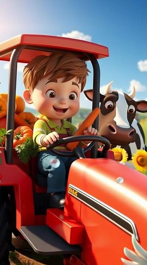 “Kids Tractor Song 🚜 | Little Farmer Nursery Rhyme | Fun Farming for Kids!” | #shorts