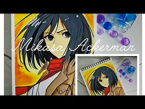 How to Draw Mikasa Ackerman (EASY) #mikasa #fanart #attackontitan