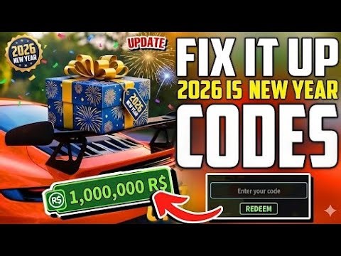🔥 FIX IT UP ROBLOX CODES 2026 (100% WORKING!) 💰 FREE MONEY NEW YEAR