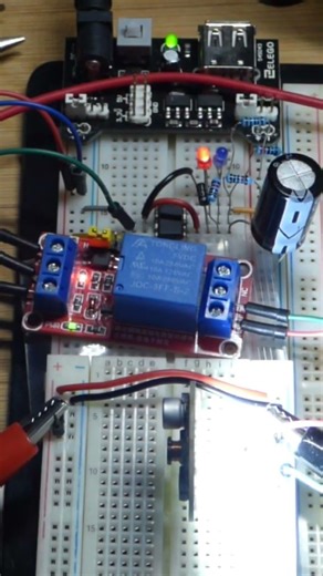 5V Astable 555 Relay Breadboard Power Supply Controlling 12 To 24 Volt LED Module