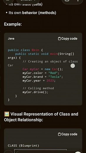 Explained all about class & Object in #java #concept #edtech #jobsearch #technology #programming
