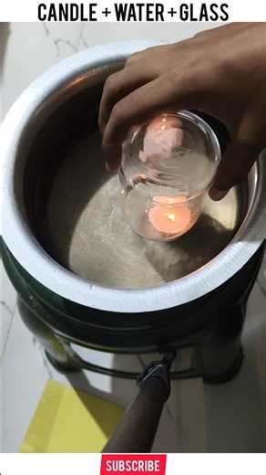 Water Rising Candle Experiment 😲 | #candleexperiment #scienceexperiment #shorts #viral