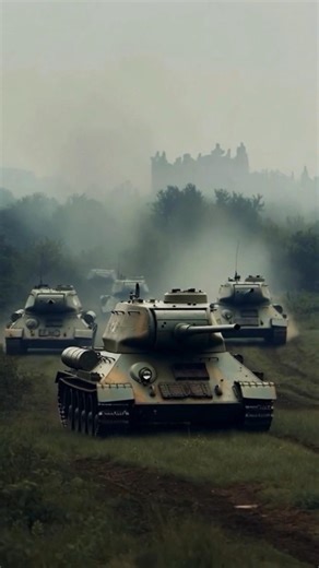 WW2 Soviet Tanks Advance Through Foggy Seelow Heights – The Final Push to Berlin