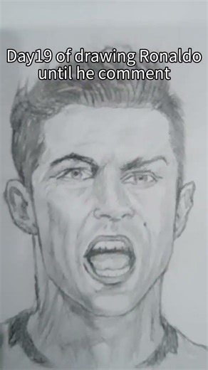 Day 19 of drawing Ronaldo until he comments 🔥 I drew his SIUU face 😂👀‪@cristiano‬ ‪@IShowSpeed‬