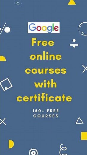 Free google online certificate courses/ google garage #shorts
