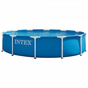 INTEX 28210EP 12Ft X 30In Metal Frame Above Ground Pool, Pool Only (Pump Not Included)