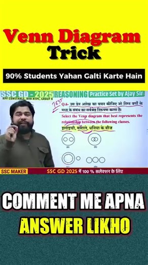 SSC GD 2025 Reasoning Practice Set | Venn Diagram Master Trick | SSC MAKER