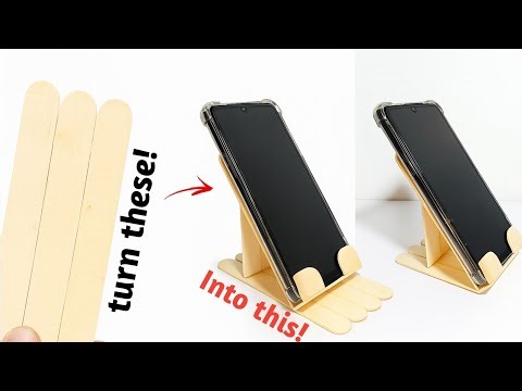DIY Popsicle Sticks Mobile Stand — Strong & Easy How to Make Mobile Stand at Home | Popsicle Stick !