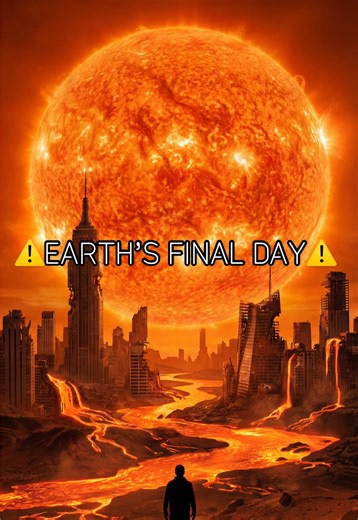 This is how the Earth ends. ☀️💀 From the evaporation of oceans to the melting of the crust. Would you rather liveon Mars or leave the solar system? Request your next evolution in the comments! 👇 #megalophobia #space #endofworld #future #aievolution