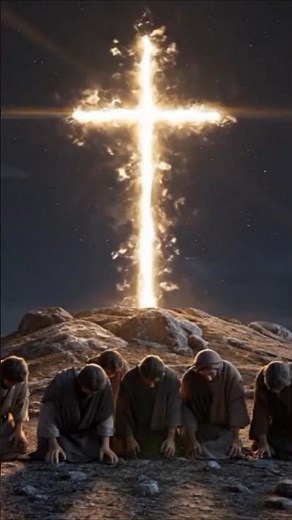The Glowing Cross in the Sky | Divine Miracle of Jesus | Heavenly Light of Faith ✝️ #JesusStory