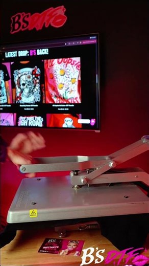 Pressing Skull Cherries DTF Transfer in 10 Seconds 💀🍒