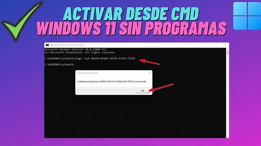 Activar Windows 11 desde CMD
