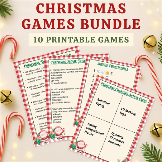 Christmas Party Games Mega Bundle Pack - Printable Holiday Activities With Instant Download - Etsy
