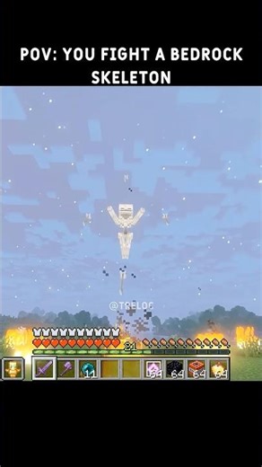 POV: You fight a Bedrock skeleton...