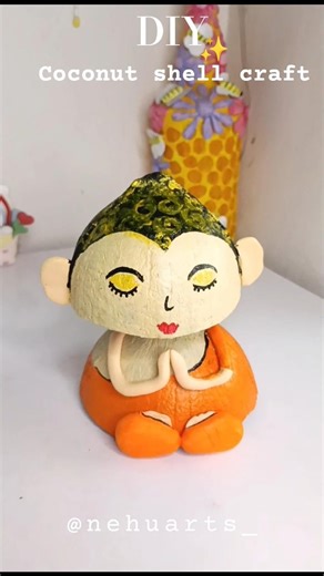 DIY coconut shell craft ✨💖 craft idea#coconutshell #nehuarts_ #diytutorial #viralreels #reuse #craft