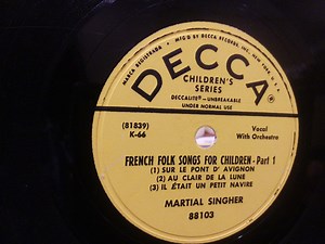 Martial Singher - French Folk Songs For Children