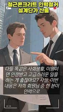 철근콘크리트 인력철거 설계단가 산출
