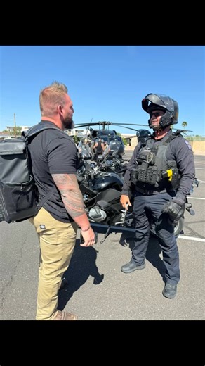 Az police pulled us over in the blackhawk, while on bikes… gave us a ticket, then wanted a picture 😂 | The Muscle